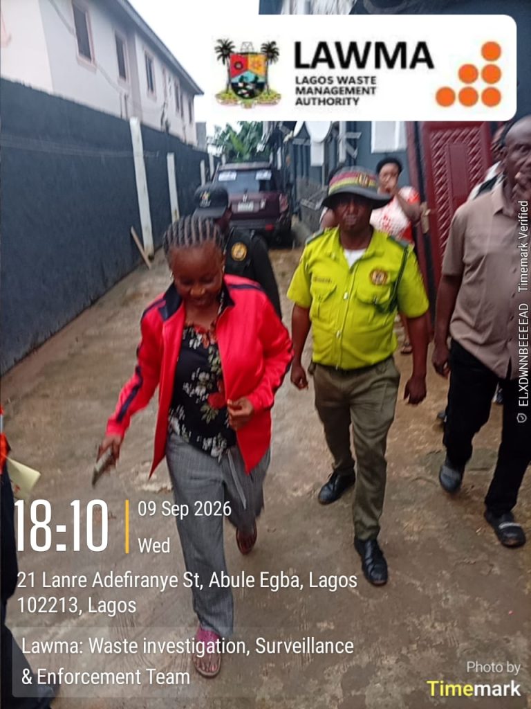 LAWMA Arrests Resident For Dumping In Drain.